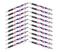 VANZACK Stylo à bille Stylo à drapeau britannique, 20 pièces, motif Union Jack, usage polyvalent, pour bureau et compléter des tâches