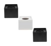 VANZACK Support de Microphone Portable Carré en ABS 3 Pièces Station de Drapeau de Micro 7X5 CM pour Interviews Conférences et Journalisme Cube Logo Micro pour Studio et Extérieur
