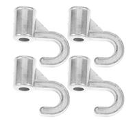 VANZACK Support de Tige en Alliage d'Aluminium 4 Pièces sans Perçage pour Crochets de Penderie et Étagère de Placard Salle de Bain