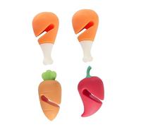 VANZACK Support pour Couvercle de Casserole en Silicone Anti-Débordement - Lot de 4 - Dégagement de Vapeur Pratique Cuisine - Accessoires Cuisson Lève-Couvercle Créatifs