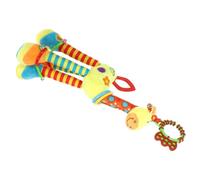 VANZACK Suspendu Long Cou Girafe Peluche pour Garçon Fille avec Hochet Intégré Développement Sensoriel et Visuel Cadeau Naissance Mixte Adapté Poussettes et Lits Garçon Fille
