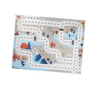 VANZACK Tapis De Jeu Éducatif Garçon Et Filles Blanc Et Bleu Tapis De Sol Pour Bébé Carte De Circulation Surface Douce Pliable Et Portable Pour Éveil Et Loisirs En Intérieur
