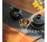 VANZACK Tasse à Thé Vintage Chinoise Style Rétro Dragon et Phénix Petite Tasse Alliage Solide Décor Maison et Usage Quotidien Résistance Aux Chocs Design Antique Élégant