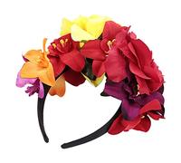 VANZACK -Tête En Forme De Fleur De Rose Coiffe D'Halloween Bleu Polyester Pour Les Fêtes D'Halloween Accessoires Pour Cheveux Décoratifs