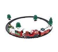 VANZACK Train Électrique de Noël Décoratif avec Circuit Éducatif pour Garçon Fille Assemble Toy Couleur Vive Interaction Parent-garçon Fille Cadeau Noël Petits et Grands