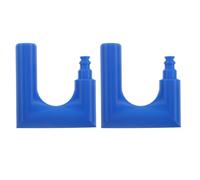 VANZACK Tuyau de Trop-Plein de Piscine avec Support à Bord de Seau 2 Pièces Bleu, Plastique, 11,50x10,90x2,90cm Installation Sécurisée, Équilibre pour Bassin et Tonneau d'eau