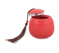 VANZACK Urne pour Animaux De Compagnie Humain Collier pour Cendres Chien Urne pour Animal De Compagnie Pierre Tombale Chat Chiot Pipi Mémorial Mini Urnes à Cendres Patte Rouge Céramique