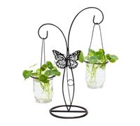 VANZACK Vase en Fer Vert Menthe pour Décoration De Bureau 2 Pièces À Suspendre pour Bouteille Deau