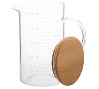 VANZACK Verre Doseur avec Couvercle et Poignée pour Liquide Verre Mesureur Précis Ustensile Cuisine Pratique pour Cuisson Boisson et Pâtisserie