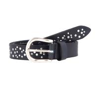 Vanzetti Ceinture à rivets Cuir véritable 75 cm bleu