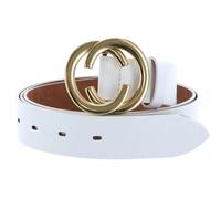 Vanzetti Ceinture blanc en cuir pour femme - Chain Reaction 30mm Leather Belt 95453 110 cm
