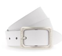 Vanzetti Ceinture blanc en cuir pour femme - Neon Booster 35mm Full Leather Belt 211617 110 cm