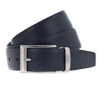 Vanzetti Ceinture bleu en cuir pour homme - Dresscode: Business 35mm Cambered Belt Nightblue 93514 115 cm