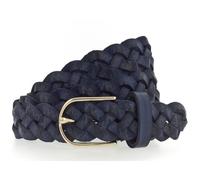 Vanzetti Ceinture bleu foncé en cuir pour femme - Braided Women's Belt Navy 211452 110 cm