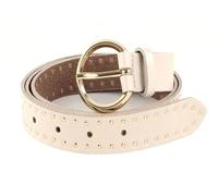 Vanzetti Ceinture crème en cuir pour femme - Slim Belt Cream 183862 70 cm