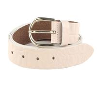 Vanzetti Ceinture crème en cuir pour femme - Slim Belt Cream 183979 85 cm