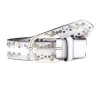 VANZETTI Ceinture gris / argent / blanc cassé, Taille 85