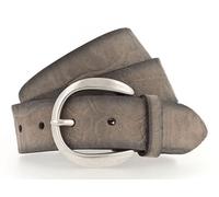 Vanzetti Ceinture gris en cuir pour femme - Genuine Beauty 35mm Velour Leather Belt Taupe 211784 110 cm
