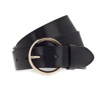 Vanzetti Ceinture noir en cuir pour femme - 35mm Full Leather Belt 124009 80 cm