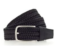 Vanzetti Ceinture noir en cuir pour homme - Braided Men's Belt 35 mm 211234 90 cm