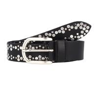 Vanzetti Ceinture à rivets en cuir 80 cm noir