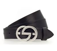 Vanzetti Full Leather Buckel Belt W105 Black