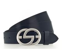 Vanzetti Full Leather Buckel Belt W110 Navy