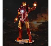 Vaodest Kit d'éclairage compatible avec Lego Super Heroes Marvel Iron Man Mark 3 Edition Collectors' Edition 76344 Kit d'éclairage LED original uniquement, modèle non inclus pour affichage, cadeaux et