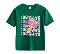 vaolkwsacz 100th Day of School Celebration for Girls and Boys Kids T-shirts Fun Colorful Numbers 1 Shirt Mädchen, vert, 2-3 ans