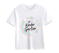 vaolkwsacz 100th Day of School Celebration for Girls and Boys Kids T-shirts Fun Colorful Numbers Filles Shirts 146, Blanc., 10-11Years