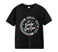 vaolkwsacz 100th Day of School Celebration for Girls and Boys Kids T-shirts Fun Colorful Numbers Filles Shirts 146, Noir , 10-11Years