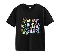 vaolkwsacz 100th Day of School Celebration for Girls and Boys Kids T-shirts Fun Colorful Numbers Shirt 92 Filles, Noir , 2-3 ans