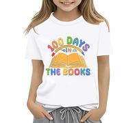 vaolkwsacz 100th Day of School Celebration for Girls and Boys Kids T-shirts Fun Colorful Numbers Toy Red T-Shirt 152, Blanc., 2-3 ans