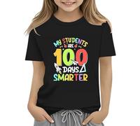 vaolkwsacz 100th Day of School Celebration for Girls and Boys Kids T-shirts Fun Numbers Colorful Numbers Toy T-shirt à manches longues Tunique, Noir , 2-3 ans