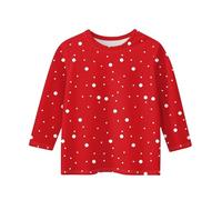 vaolkwsacz Chemises à manches 3/4 pour adolescentes, col rond, hauts d'été mignons, imprimé floral, chemisiers d'été, vêtements mignons, 3-13 ans 1 t-shirt, rouge, 10-11Years