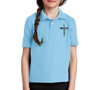 vaolkwsacz Chemises pour enfants et filles au printemps, impression personnalisée 2D, manches courtes, pour moyennes et grandes, chemises décontractées confortables de 3 ans, bleu clair, 11-12 ans