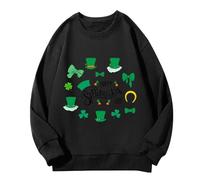 vaolkwsacz Children Kids Tenue imprimée quotidienne Sweat-shirt décontracté à manches longues Sweat à capuche Hauts sœurs Pull pour 2 filles, Noir , 3-4 ans