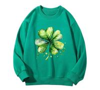 vaolkwsacz Children Kids Tenue imprimée quotidienne Sweat-shirt décontracté à manches longues Sweat à capuche Hauts Pull albanais Fille, vert, 4-5 ans