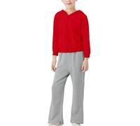 vaolkwsacz Combinaison de veste pour enfant en pur coton pour fille et fille 2025 printemps et vêtements unis pour enfants et pantalon de chemise à fermeture éclair de taille moyenne Combinaison deux