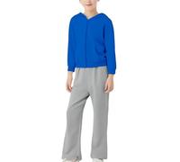 vaolkwsacz Combinaison de veste pour enfant en pur coton pour fille et fille 2025 printemps et vêtements unis pour enfants et pantalon de chemise à fermeture éclair de taille moyenne Combinaison deux