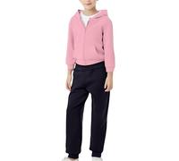 vaolkwsacz Combinaison de veste pour enfant en pur coton pour fille et fille 2025 printemps et vêtements unis pour enfants et pantalon de chemise à fermeture éclair de taille moyenne Combinaison deux