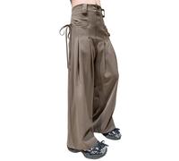 vaolkwsacz Combinaison printanière pour filles Pantalon à jambes larges Pantalon Middle et Large Enfant Printemps Pantalon bébé fille 86, kaki, 5-6 ans