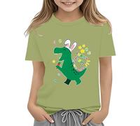 vaolkwsacz Easter Shirts for Toddler Boy T-shirt à manches courtes Tracteur Lapin T-shirt pour enfants Coton Tee Tops 2 13 ans T-shirt adolescent fille, AG, 12-13 ans
