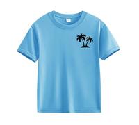 vaolkwsacz et fille Cocotier Confortable Respirant T-shirt Girls Sportswear, bleu ciel, 3-4 ans