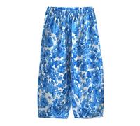 vaolkwsacz Pantalons Filles Pantalons Droits Pantalons Minces Bébé Lâche Style de Peinture à l'huile Casual Pantalons Leggings Chaud 140, bleu ciel, 13-14 ans