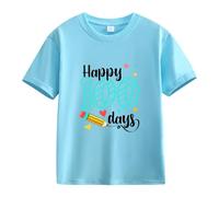 vaolkwsacz Printemps et automne Nouveau imprimé mignon à la mode Version confortable des filles T-shirt imprimé Haut long, bleu, 3-4 ans