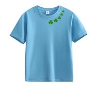 vaolkwsacz Spring and Autumn New Fashionable Cute Print Comfortable Version of The Girls Printed T Shirt Manches Longues Garçon, bleu ciel, 4-5 ans