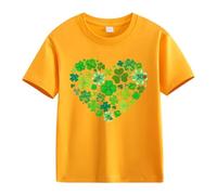 vaolkwsacz Spring and Autumn New Fashionable Mignon Print Comfortable Version of The Girls Printed T Shirt Dames Dentelle, Orange, 4-5 ans