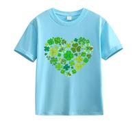 vaolkwsacz Spring and Autumn New Fashionable Mignon Print Comfortable Version of The Girls Printed T Shirt Dames Dentelle, bleu ciel, 2-3 ans