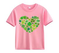 vaolkwsacz Spring and Autumn New Fashionable Mignon Print Comfortable Version of The Girls Printed T Shirt Dames Dentelle, Rose, 4-5 ans